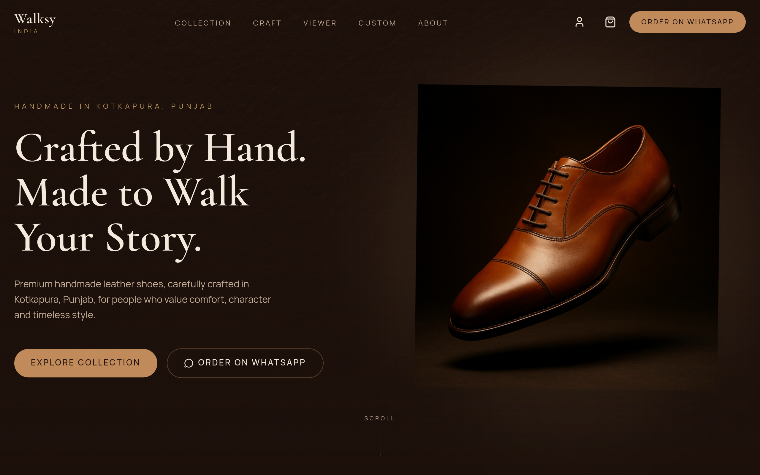 Walksy India — desktop view